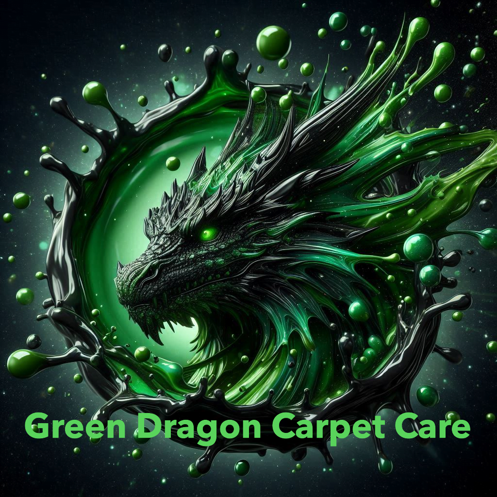 Carpet Cleaners in Webster, Texas 14 hyper-realistic green dragon carpet care logo